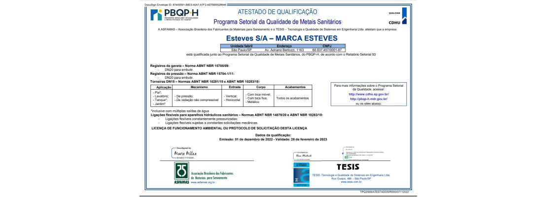 PBQP-H Certificado