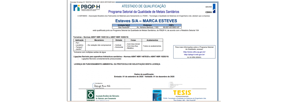 Certificado PBQP-H Certificado PBQP-H