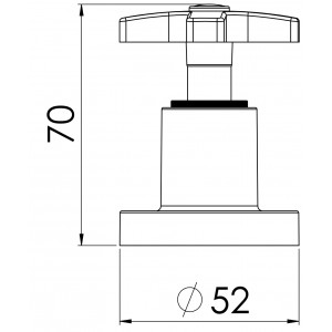 Acabamento Registro Pequeno 1/2,3/4,1 Alfa C34 Cromado Esteves VAD205CWB