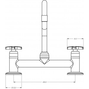 Misturador Cozinha Mesa Bica Móvel ¼ Volta 1256 Alfa C34 Cromado Esteves VMM200CWB
