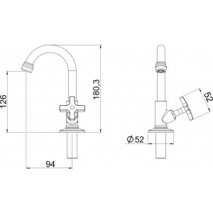 Torneira Banheiro Mesa Bica Alta 1198 Alfa C34 Cromado Esteves VTL220CWB