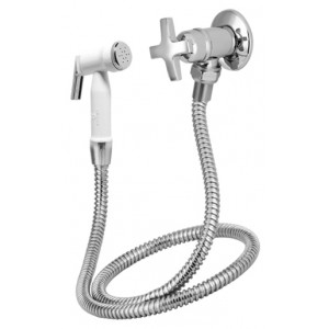 Ducha Higiênica Com Registro Sem Derivação 1984 ¼ Volta Alfa C34 Cromado Esteves VAB280CWB