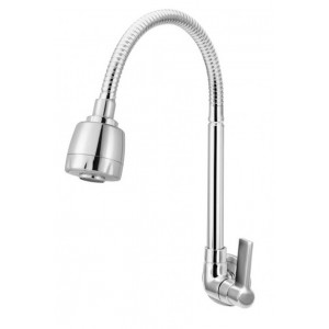 Torneira Cozinha Parede Bica Articulada com Ducha C60 Cromada Esteves VTP900CWB