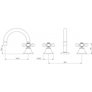 Misturador Banheiro Mesa Bica Alta ¼ Volta Classic C52 Cromado Esteves VML165CWB