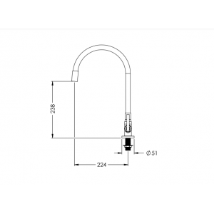 Torneira Cozinha Mesa Bica Articulada Vermelha Versata Esteves VTM067CWB