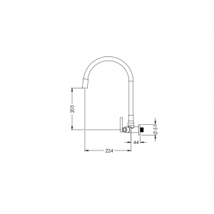 Torneira Cozinha Parede Bica Articulada Vermelha Versata Esteves VTP362CWB