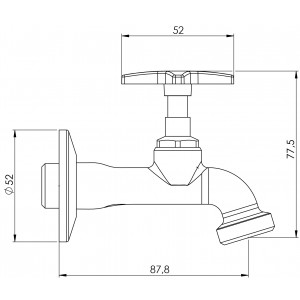 Torneira Uso Geral com Arejador 1154 Eco C23 Cromado Esteves VTD025CWG