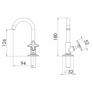Torneira Banheiro Mesa Bica Alta 1198 Eco C23 Cromado Esteves VTL123CWB
