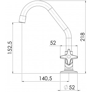 Torneira Cozinha Mesa Bica Móvel 1167 Eco C23 Cromado Esteves VTM023CWB