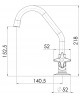 Torneira Cozinha Mesa Bica Móvel 1167 Eco C23 Cromado Esteves VTM023CWB