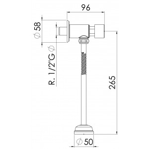 Válvula Mictório 2570 EstevesMatic Cromado Esteves VTA010CWG