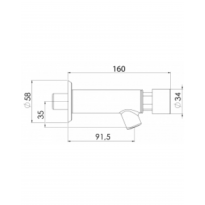 Torneira Banheiro Parede Standard 1175 EstevesMatic Cromado Esteves VTA012CWB