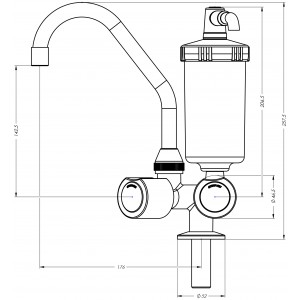 Torneira Cozinha Mesa Com Filtro ABS ¼ Volta Mônaco C40 Cromado Esteves VTF310CWB