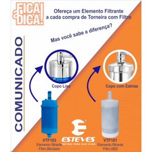 Torneira Cozinha Parede Com Filtro ABS ¼ Volta Bica Articulável Preta Omega C61 Cromado Esteves VTF262CWB