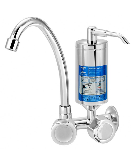 Torneira Cozinha Parede Com Filtro ABS ¼ Volta Mônaco C40 Cromado Esteves VTF210CWB Torneira Cozinha Parede Com Filtro ABS ¼ Volta Mônaco C40 Cromado Esteves VTF210CWB