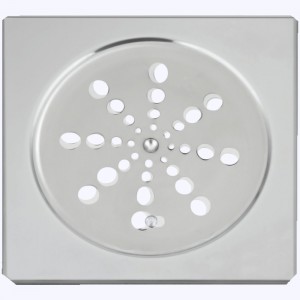 Grelha Inox Quadrada Sem Caixilio 100Mm Cromado Esteves VAD275IWG