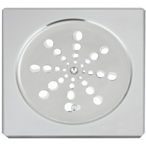 Grelha Inox Quadrada Sem Caixilio 150Mm Cromado Esteves VAD277IWG