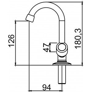 Torneira Banheiro Mesa Bica Alta 1198 Mônaco Plus C40 Cromado Esteves VTL141CWG
