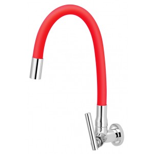 Torneira Cozinha Parede Bica Articulada Vermelha Versata Esteves VTP362CWB