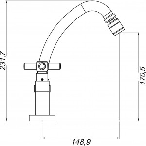 Misturador Cozinha Mesa Bica Móvel ¼ Volta 1256 Orion C37 Cromado Esteves VMM670CWB
