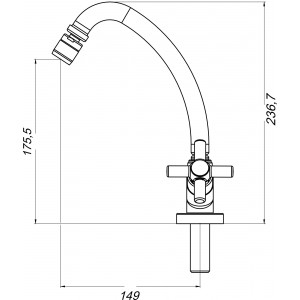Torneira Cozinha Mesa Bica Móvel ¼ Volta 1167 Orion C37 Cromado Esteves VTM090CWU