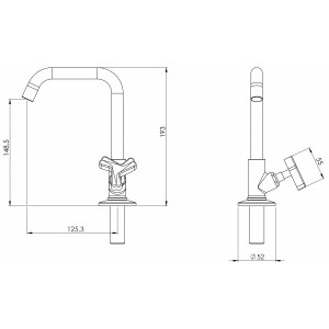 Torneira Banheiro Mesa Bica Alta 1198 Trip C25 Cromado Esteves VTL125CWG