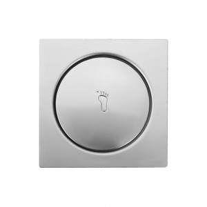 Grelha Inox Pop Up  Click Quadrada com Caixilho 150Mm Cromado Esteves VAD715IWC