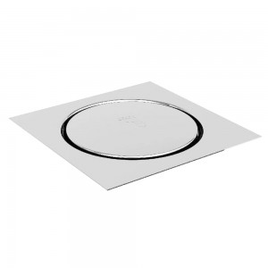 Grelha Inox Pop Up  Click Quadrada com Caixilho 150Mm Cromado Esteves VAD715IWC