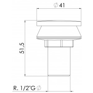 Plug Tampão Para Lavatório E Bidê 1/2 Cromado Esteves VAD965CWG