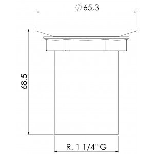 Válvula Tanque Plus 2.1/2X1.1/4 Sem Ladrão Cromado Esteves VVT218CWB