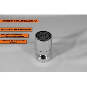 Arejador Articulado Cromado P/ Torneira Rosca 5/8 (15,87mm)